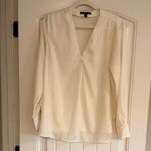 Banana Republic Cream V-Neck Blouse